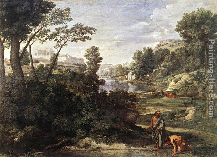 Nicolas Poussin Landscape with Diogenes